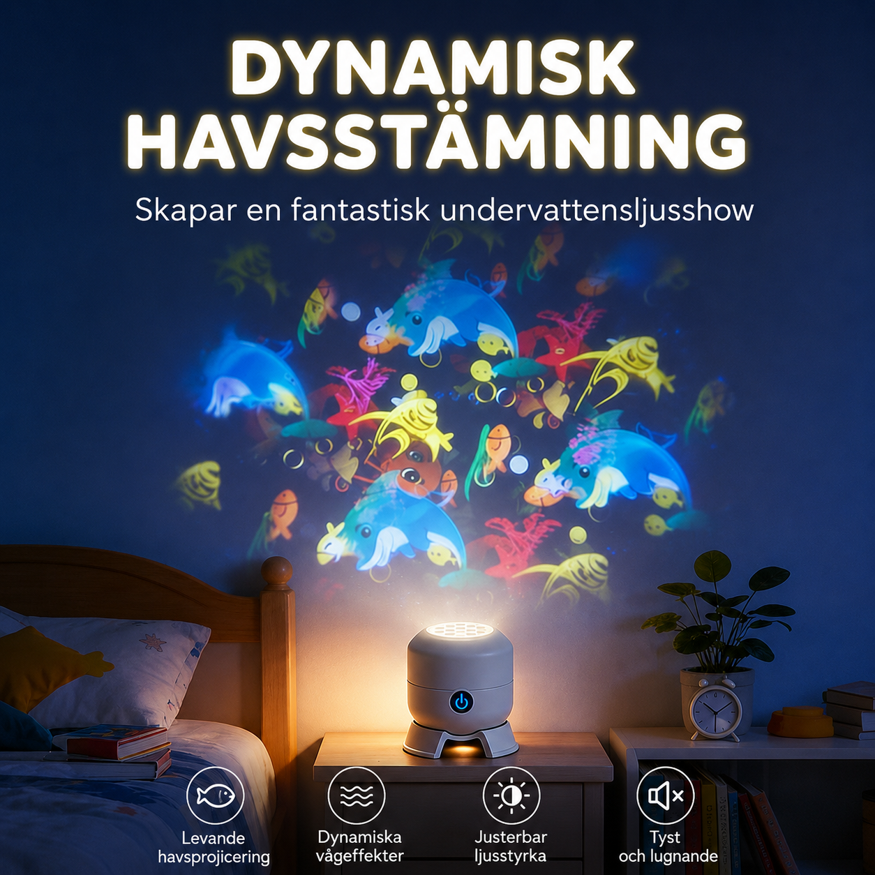 Skena™ Roterande LED-projektor med dynamisk ljuseffekt