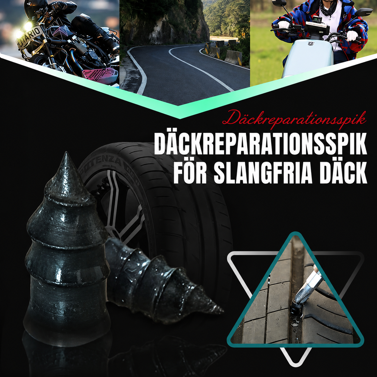 DäckFix Pro™ 60-delars däckreparationssats ✅