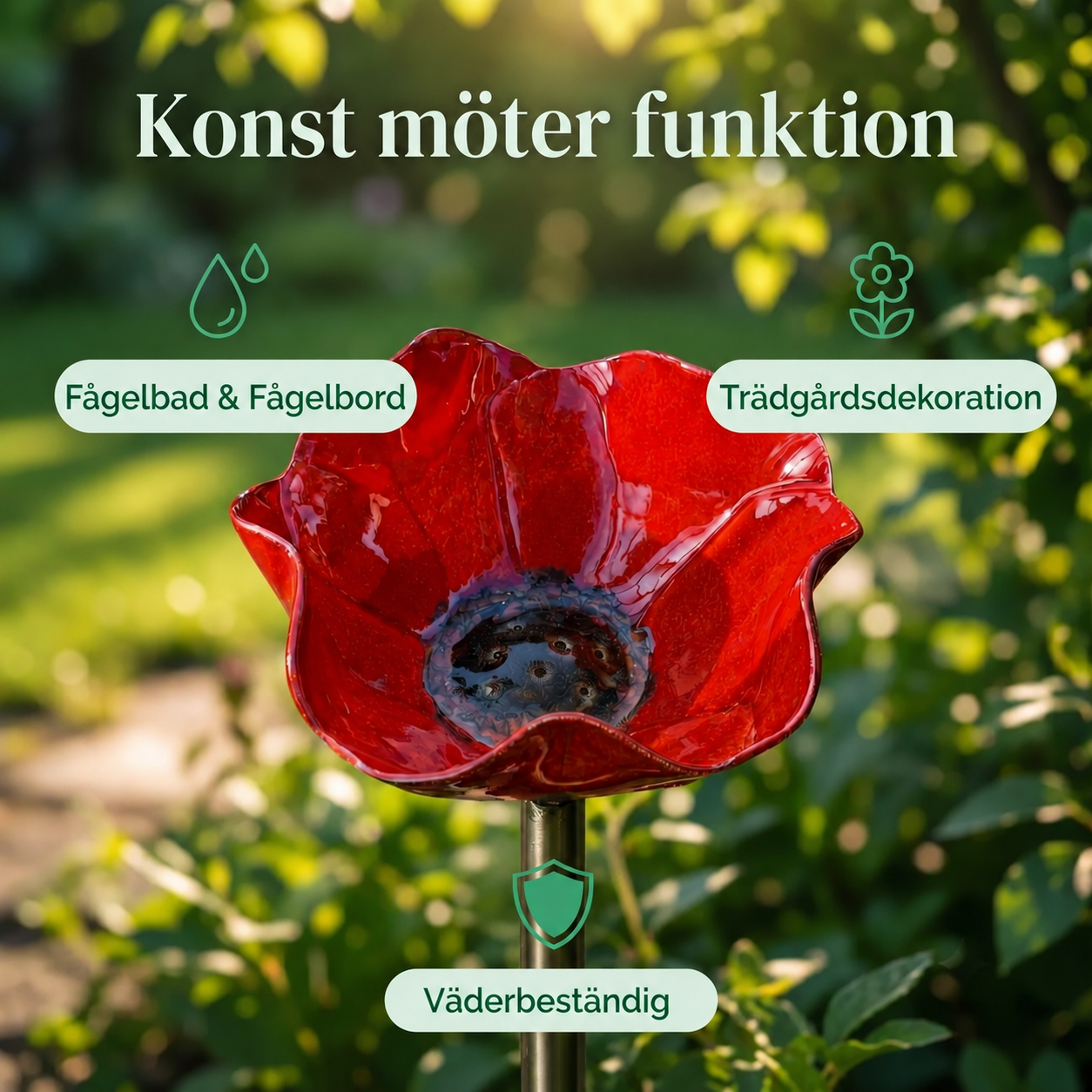 Blomsterbad™ – Blomformat fågelbad