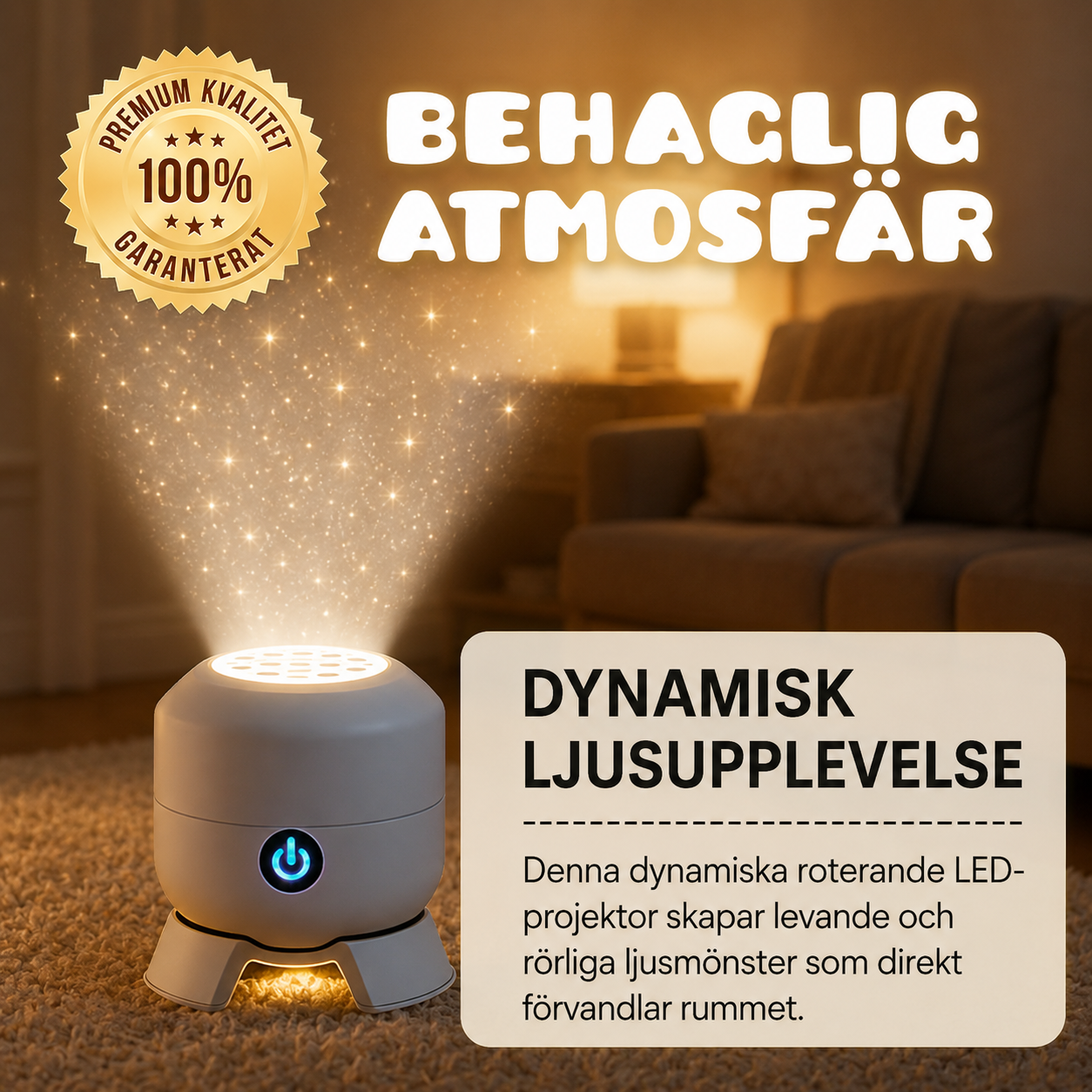 Skena™ Roterande LED-projektor med dynamisk ljuseffekt