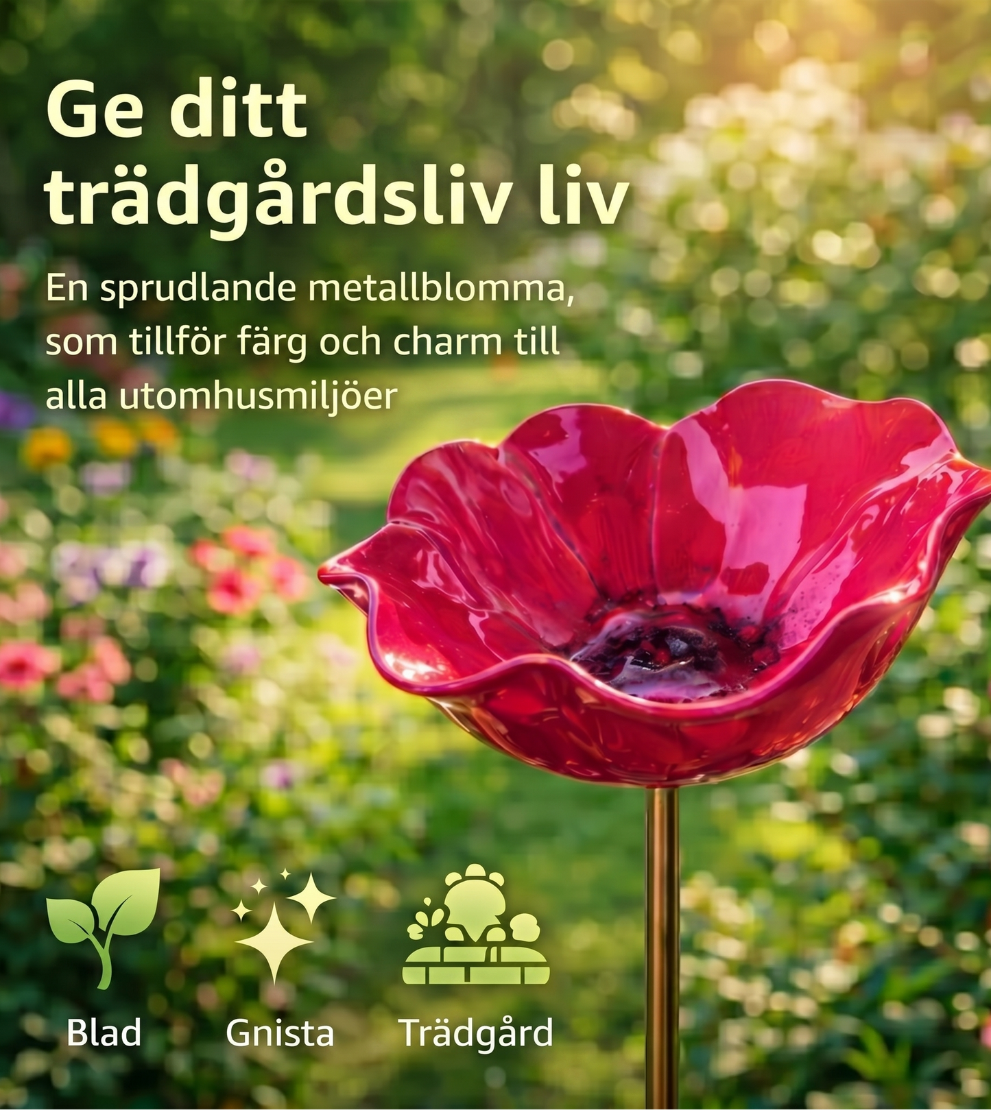 Blomsterbad™ – Blomformat fågelbad