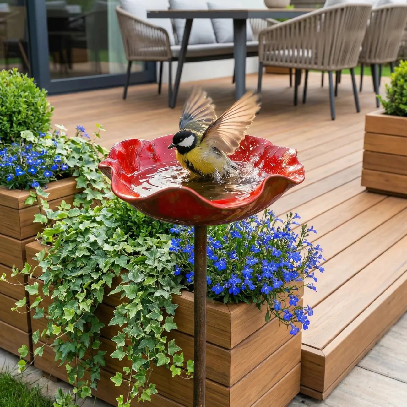 Blomsterbad™ – Blomformat fågelbad